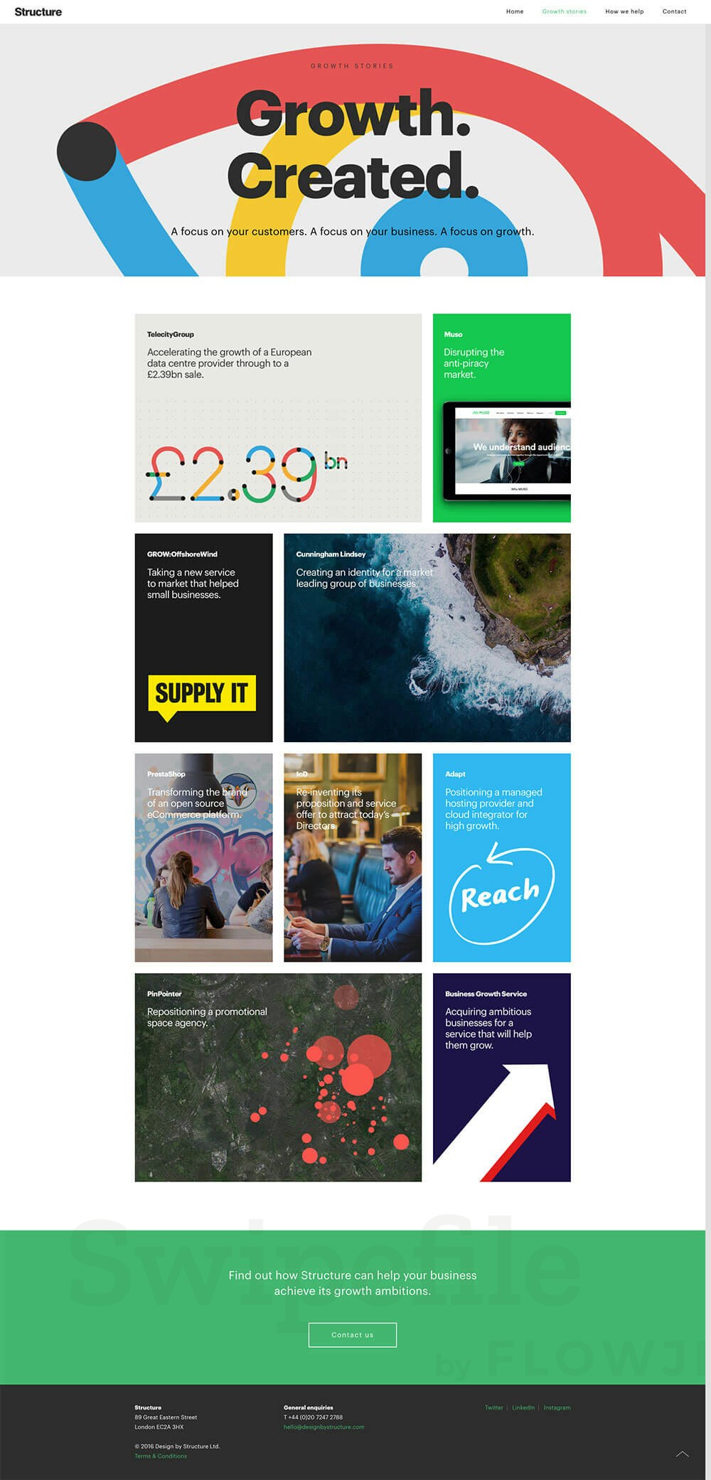 Case Studies and Projects Page - Growth Stories Structure Design by ...